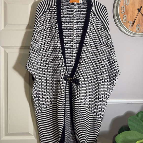 Osea Sweaters - Black and White Women's Poncho